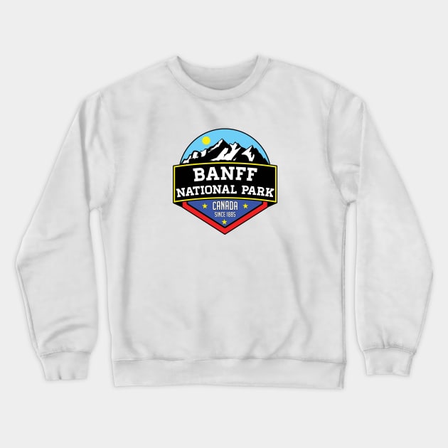 Banff National Park Canada Mountains Nature Crewneck Sweatshirt by heybert00